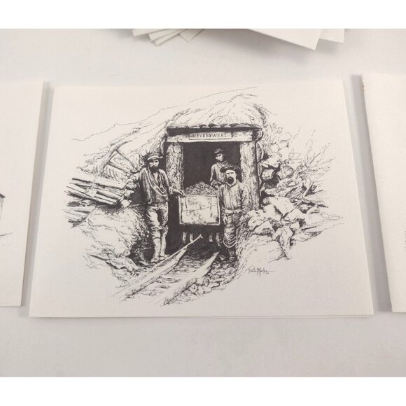 10 Hasty Note Cards Canadian Historical Drawings Art Prints Tonia Marks 1960s - Picture 6 of 11